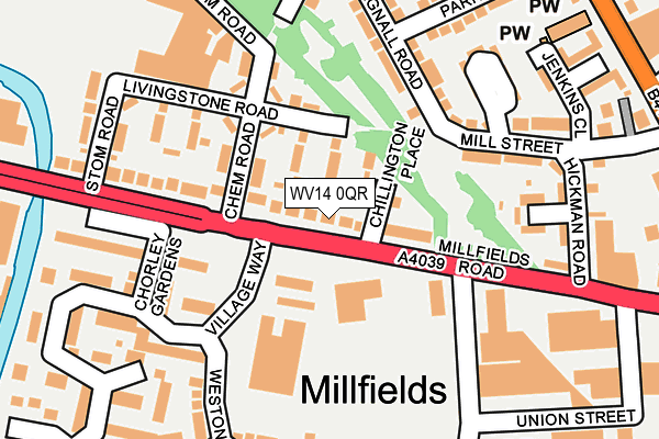 WV14 0QR map - OS OpenMap – Local (Ordnance Survey)