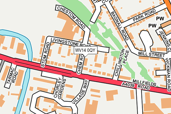 WV14 0QY map - OS OpenMap – Local (Ordnance Survey)