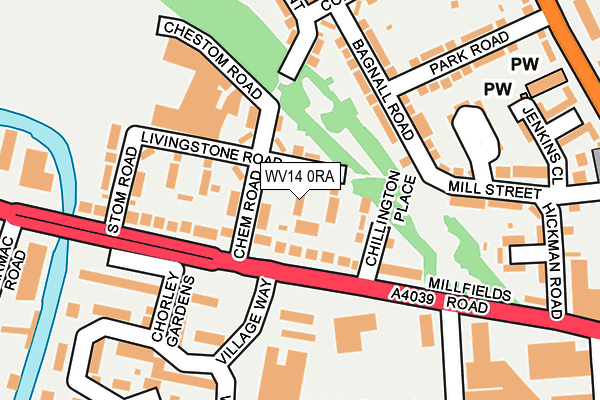 WV14 0RA map - OS OpenMap – Local (Ordnance Survey)