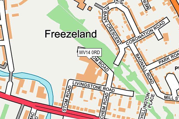 WV14 0RD map - OS OpenMap – Local (Ordnance Survey)