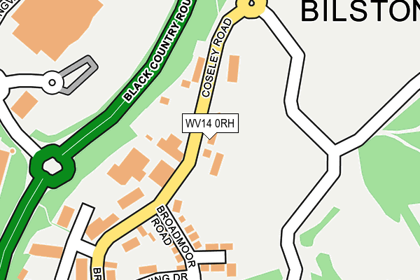 WV14 0RH map - OS OpenMap – Local (Ordnance Survey)
