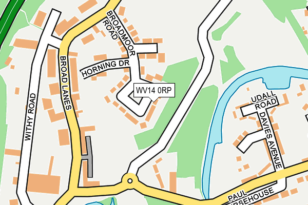 WV14 0RP map - OS OpenMap – Local (Ordnance Survey)