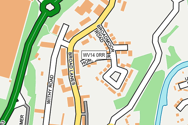 WV14 0RR map - OS OpenMap – Local (Ordnance Survey)