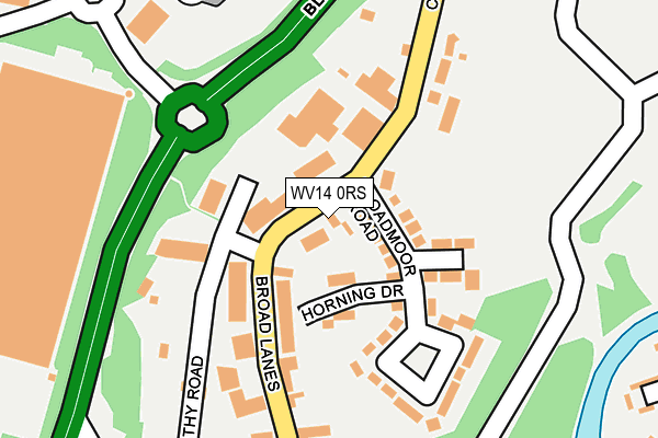 WV14 0RS map - OS OpenMap – Local (Ordnance Survey)