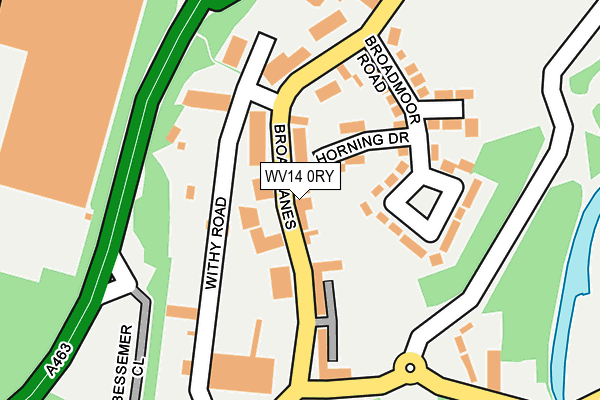 WV14 0RY map - OS OpenMap – Local (Ordnance Survey)