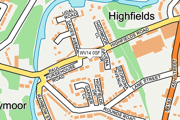 WV14 0SF map - OS OpenMap – Local (Ordnance Survey)