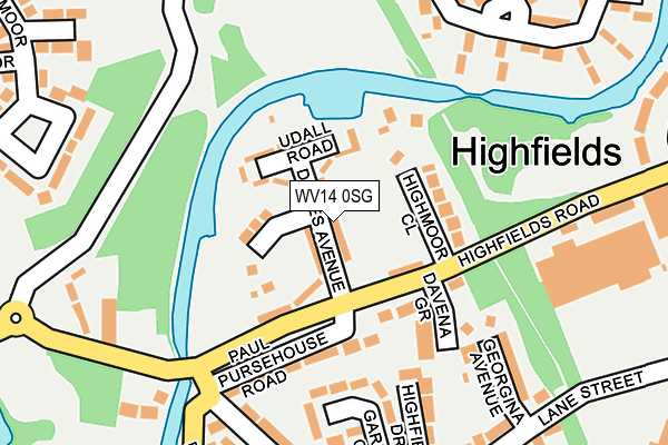 WV14 0SG map - OS OpenMap – Local (Ordnance Survey)