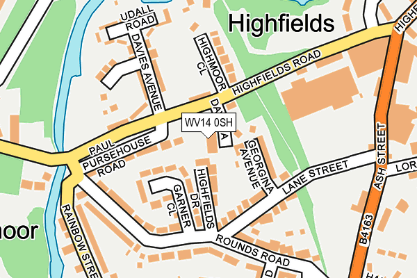 WV14 0SH map - OS OpenMap – Local (Ordnance Survey)