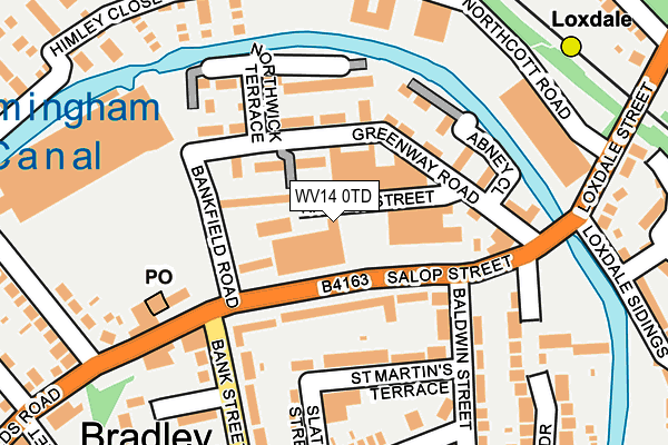 WV14 0TD map - OS OpenMap – Local (Ordnance Survey)