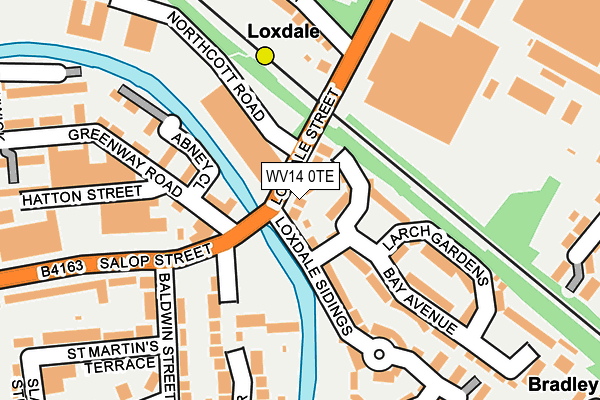 WV14 0TE map - OS OpenMap – Local (Ordnance Survey)