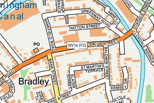 WV14 0TQ map - OS OpenMap – Local (Ordnance Survey)
