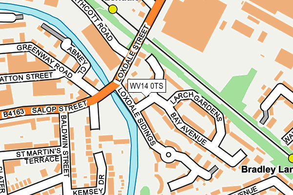 WV14 0TS map - OS OpenMap – Local (Ordnance Survey)