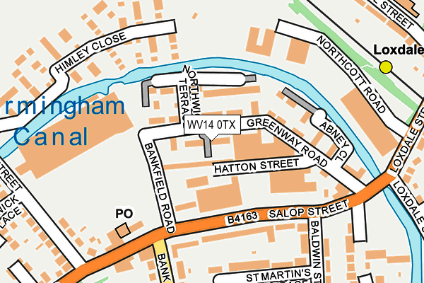 WV14 0TX map - OS OpenMap – Local (Ordnance Survey)