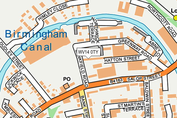 WV14 0TY map - OS OpenMap – Local (Ordnance Survey)