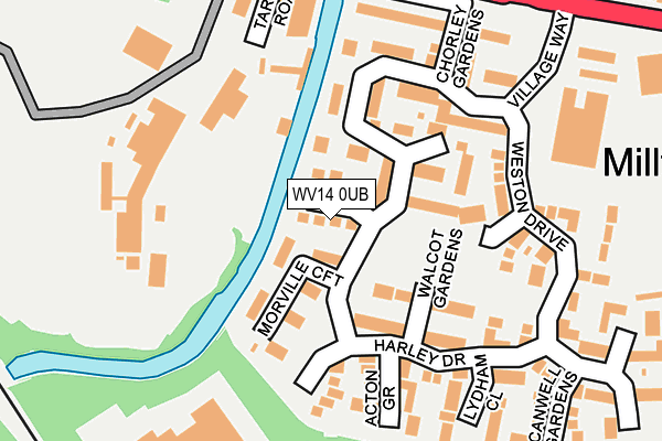 WV14 0UB map - OS OpenMap – Local (Ordnance Survey)