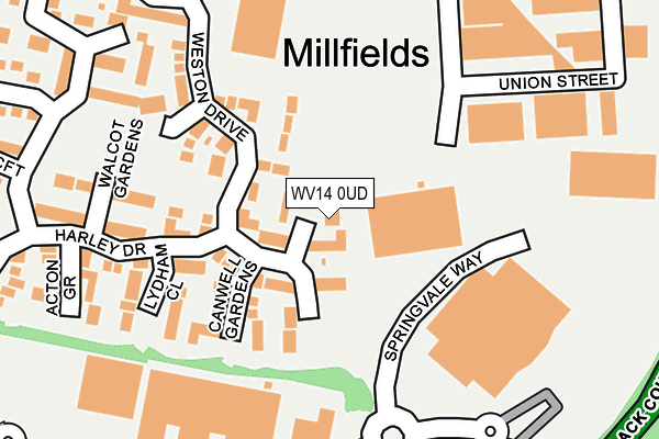 WV14 0UD map - OS OpenMap – Local (Ordnance Survey)