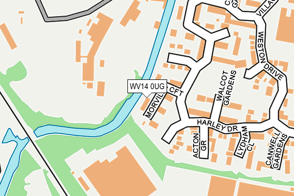 WV14 0UG map - OS OpenMap – Local (Ordnance Survey)
