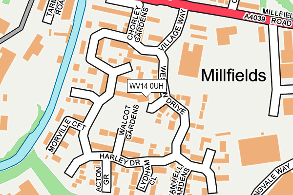 WV14 0UH map - OS OpenMap – Local (Ordnance Survey)