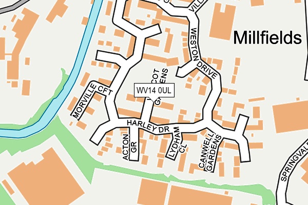 WV14 0UL map - OS OpenMap – Local (Ordnance Survey)