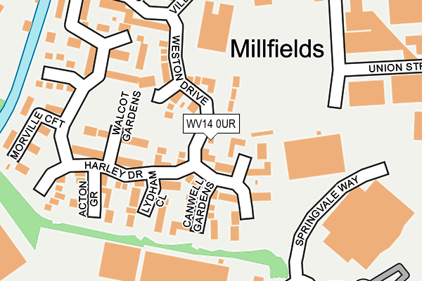 WV14 0UR map - OS OpenMap – Local (Ordnance Survey)