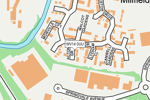 WV14 0UU map - OS OpenMap – Local (Ordnance Survey)