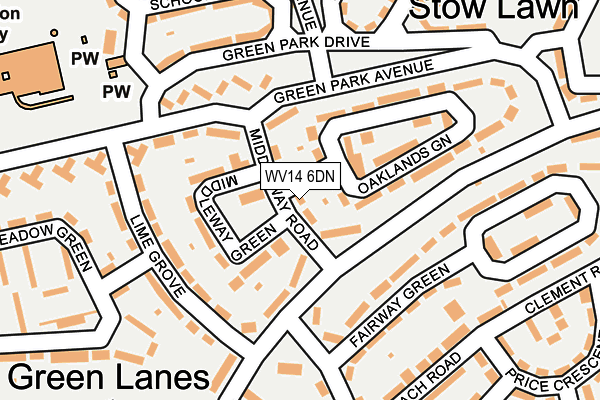 WV14 6DN map - OS OpenMap – Local (Ordnance Survey)