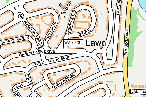 WV14 6DU map - OS OpenMap – Local (Ordnance Survey)