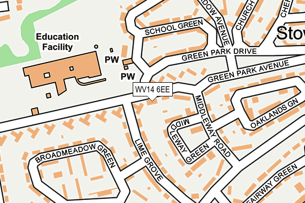 WV14 6EE map - OS OpenMap – Local (Ordnance Survey)