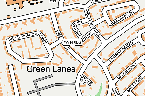 WV14 6EQ map - OS OpenMap – Local (Ordnance Survey)