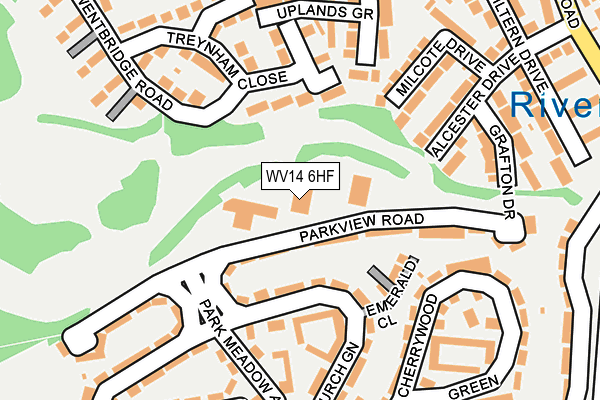 WV14 6HF map - OS OpenMap – Local (Ordnance Survey)