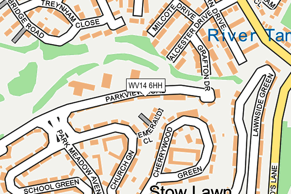 WV14 6HH map - OS OpenMap – Local (Ordnance Survey)