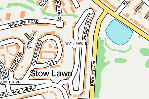 WV14 6HW map - OS OpenMap – Local (Ordnance Survey)