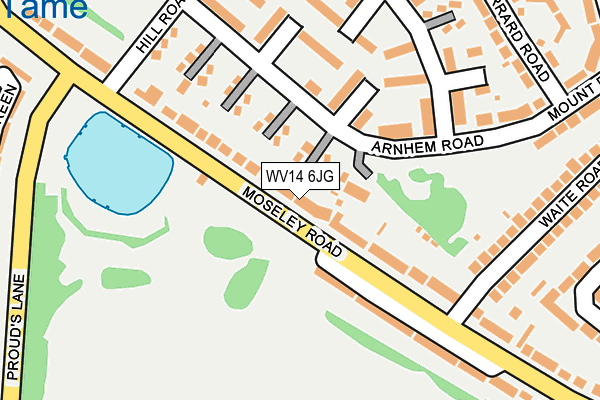 WV14 6JG map - OS OpenMap – Local (Ordnance Survey)
