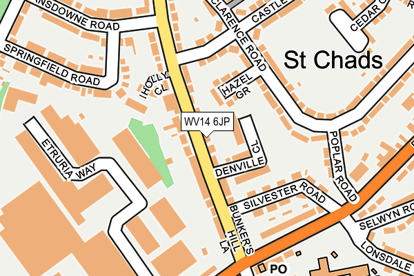 WV14 6JP map - OS OpenMap – Local (Ordnance Survey)