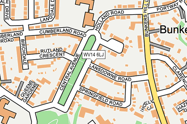 WV14 6LJ map - OS OpenMap – Local (Ordnance Survey)