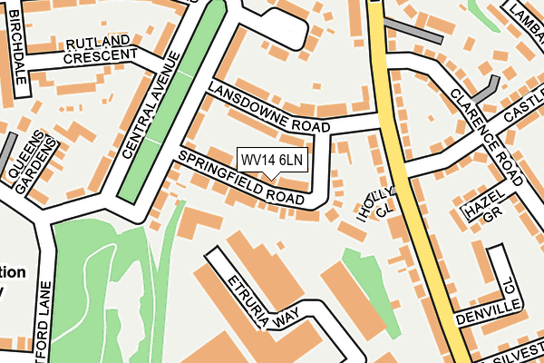 WV14 6LN map - OS OpenMap – Local (Ordnance Survey)