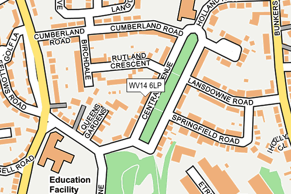 WV14 6LP map - OS OpenMap – Local (Ordnance Survey)