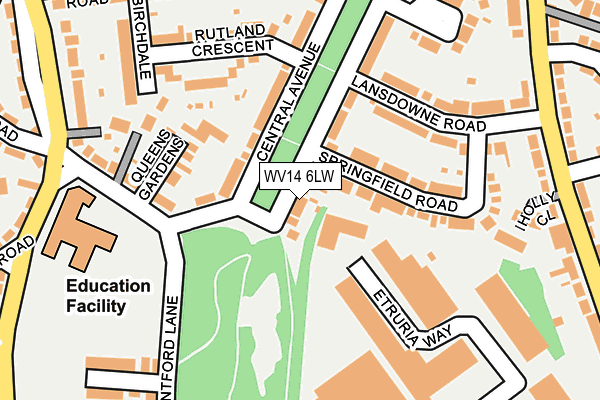 WV14 6LW map - OS OpenMap – Local (Ordnance Survey)