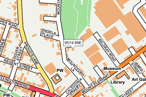 WV14 6NE map - OS OpenMap – Local (Ordnance Survey)