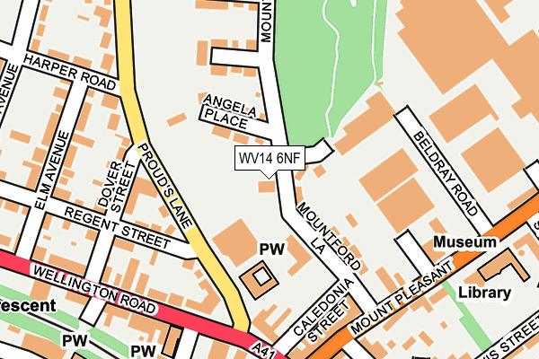 WV14 6NF map - OS OpenMap – Local (Ordnance Survey)