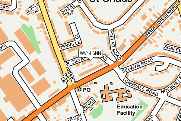 WV14 6NN map - OS OpenMap – Local (Ordnance Survey)