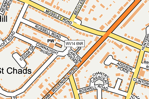 WV14 6NR map - OS OpenMap – Local (Ordnance Survey)