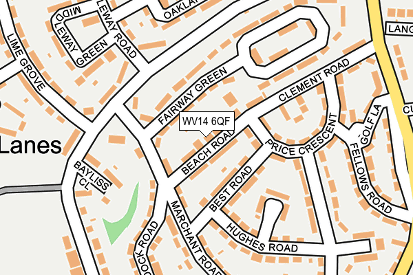 WV14 6QF map - OS OpenMap – Local (Ordnance Survey)