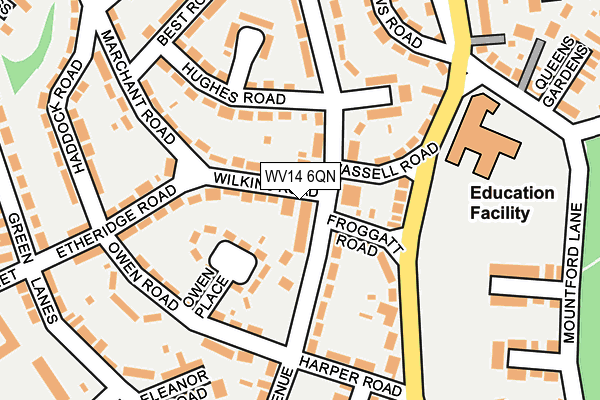 WV14 6QN map - OS OpenMap – Local (Ordnance Survey)