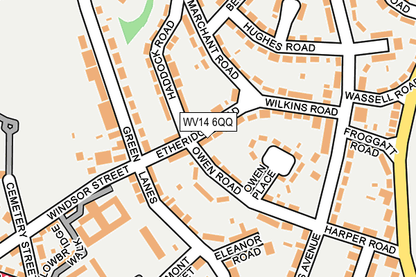 WV14 6QQ map - OS OpenMap – Local (Ordnance Survey)