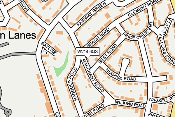 WV14 6QS map - OS OpenMap – Local (Ordnance Survey)