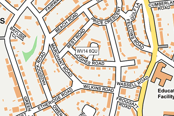 WV14 6QU map - OS OpenMap – Local (Ordnance Survey)