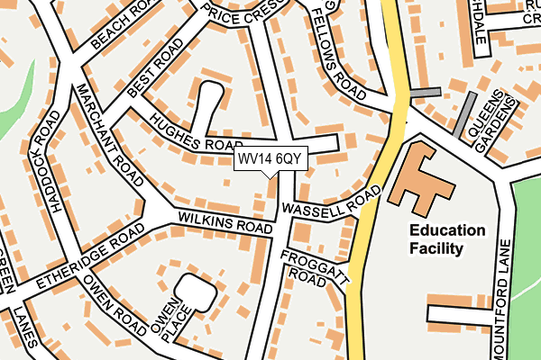 WV14 6QY map - OS OpenMap – Local (Ordnance Survey)