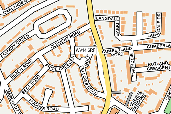 WV14 6RF map - OS OpenMap – Local (Ordnance Survey)