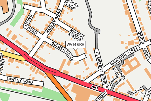 WV14 6RR map - OS OpenMap – Local (Ordnance Survey)
